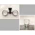 Black Bathroom Double Toothbrush Cups 8508